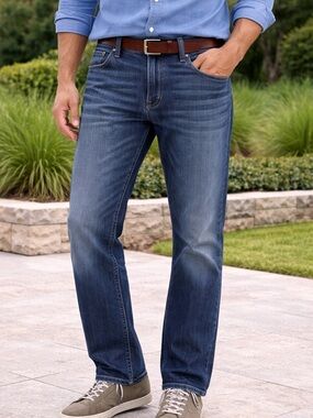 BKE Tyler Straight Leg Jeans 36S Medium Wash Stretch Men’s